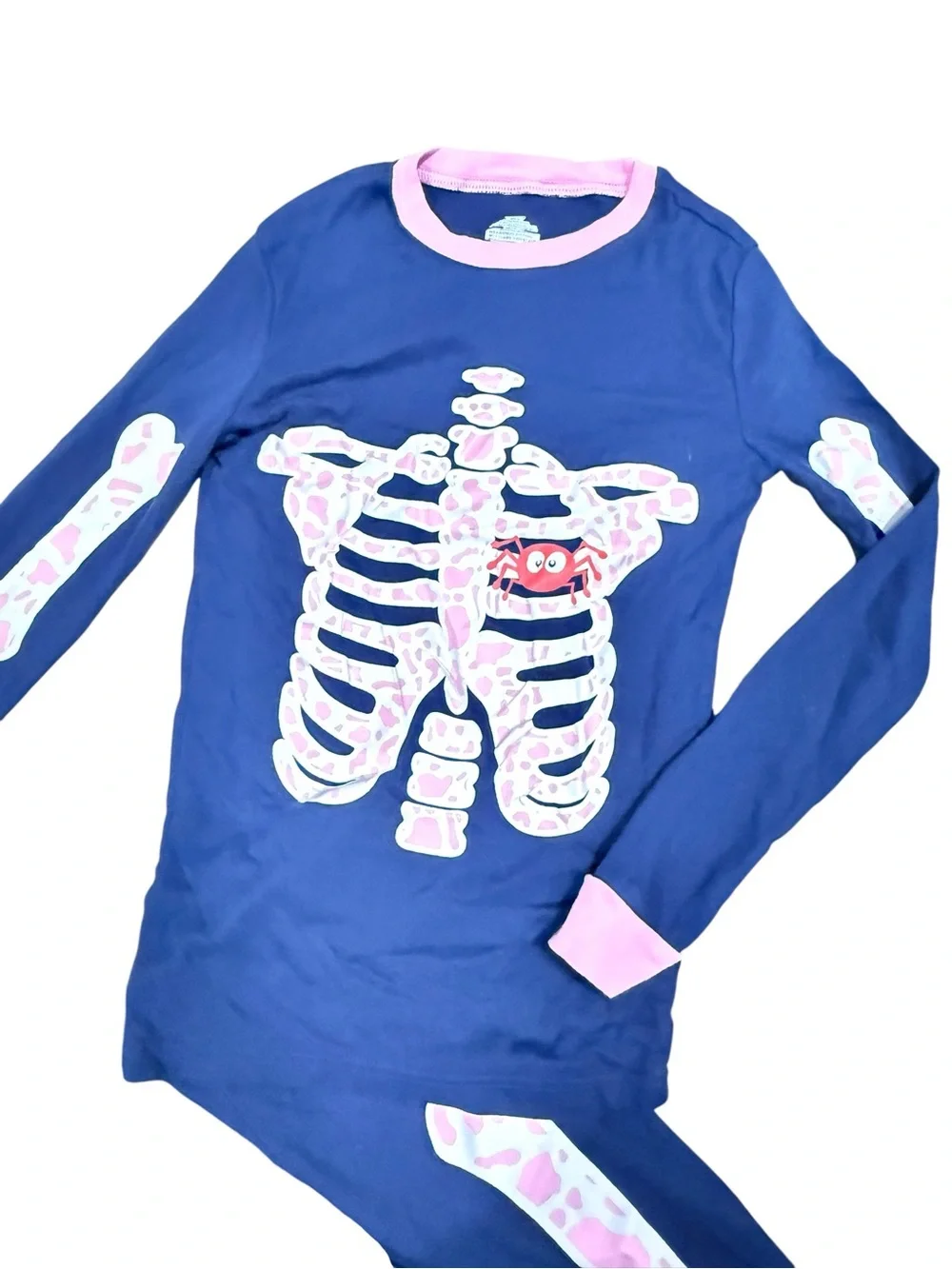Skeleton Long Sleeve Pajama Set Size 14